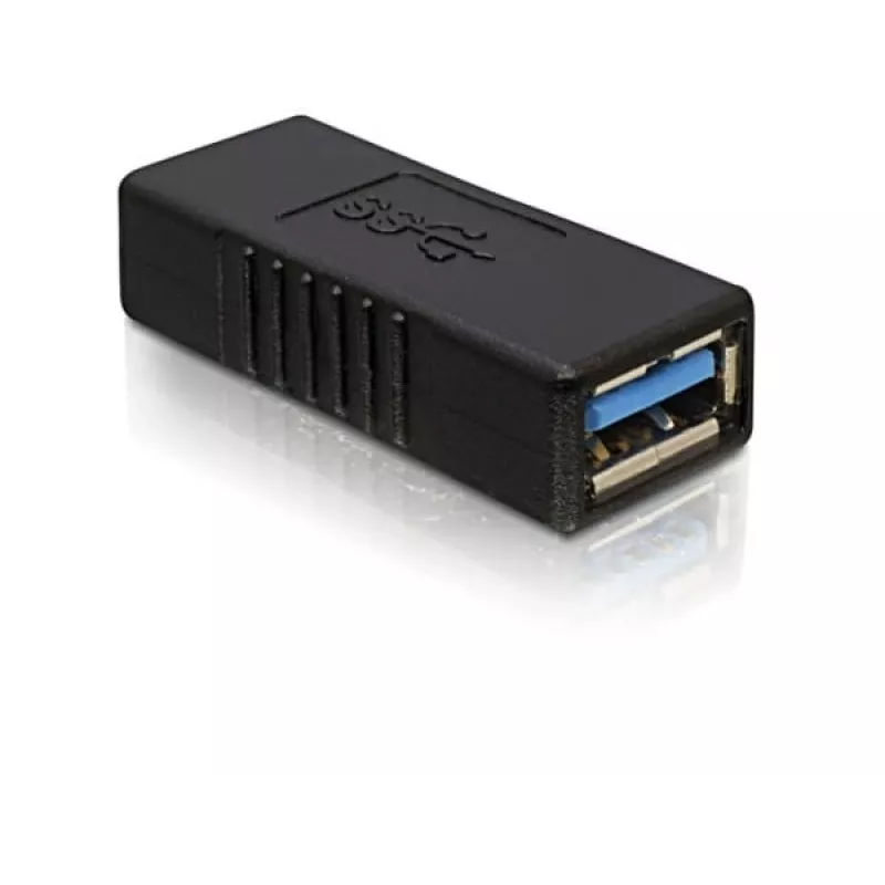 DELOCK USB 3.0-A adapter USB-A naar USB-A zwart, USB 3.0 gegevensoverdracht