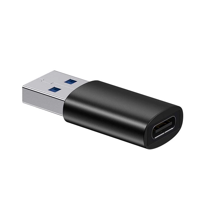 Adapter Baseus Ingenuity USB Type-A (bus) naar USB Type-C (stekker) 10 Gbit/s, zwart, 14×22×8 mm