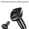 USAMS US-CC115 C21 fm-transmitter voor in de auto met dubbele USB-oplader, Bluetooth 5.0, 3,4 A, zwart