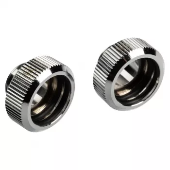 Adapter G1/4 inch buitendraad naar 16 mm hardtube BitsPower Touchaqua TA-FH16-GS, 2-pack, zilver