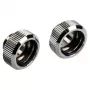 Adapter G1/4 inch buitendraad naar 16 mm hardtube BitsPower Touchaqua TA-FH16-GS, 2-pack, zilver