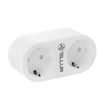 Tellur WiFi AC dubbel stopcontact, energieverbruikmeting, 16A, 2400W