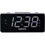 Lenco CR-18 - klok - digitaal - FM - LED - 4,57 cm (1,8 inch) - zwart - zilver