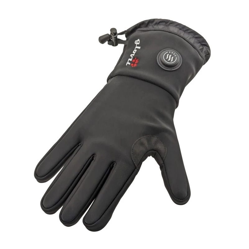 Handschoenen Glovii GLWM polyester, touchscreen, winddicht, weerbestendig, gevoerde handpalm, antislip, verwarmingsfunctie, S-M, zwart