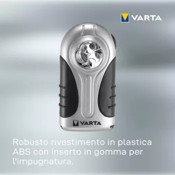 Handlamp Varta 16647 zwart zilver