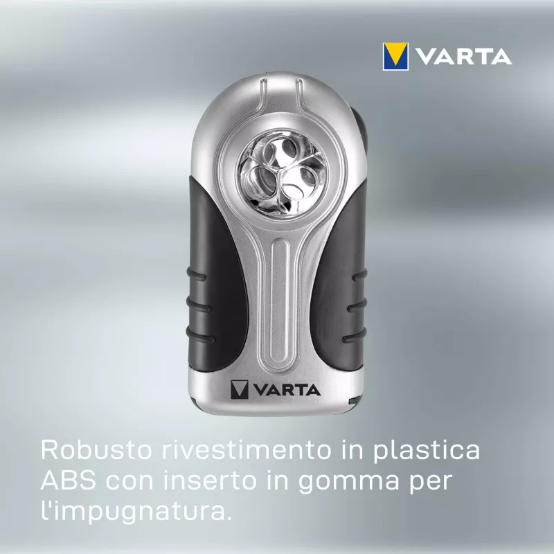 Handlamp Varta 16647 zwart zilver