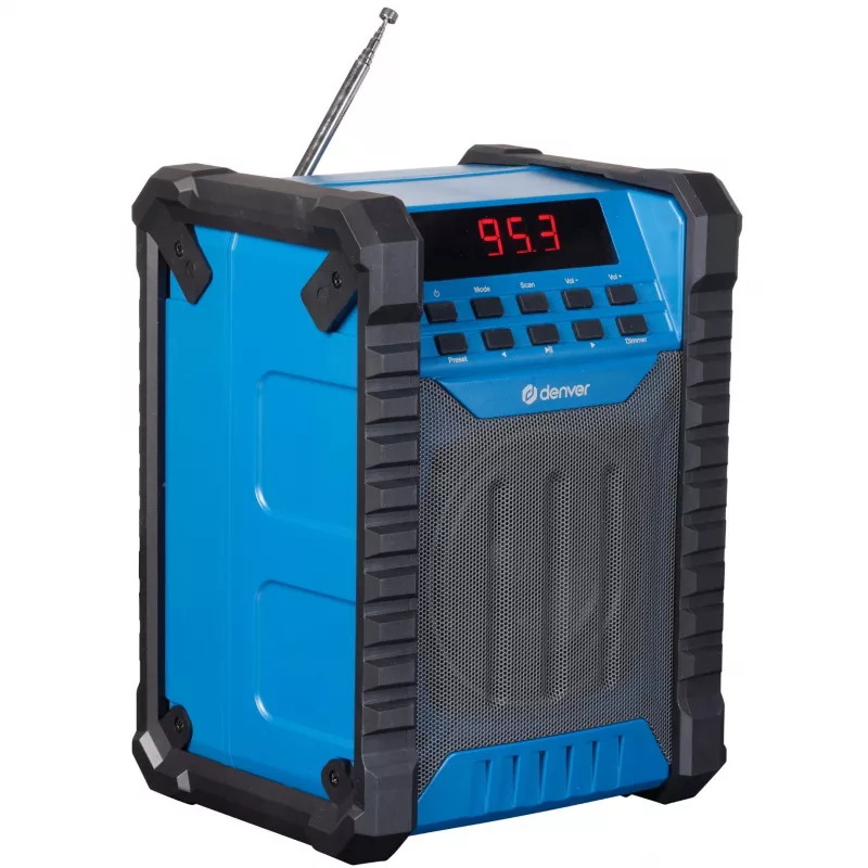 Denver WRB-60 FM-transmitter Bluetooth blauw, grijs