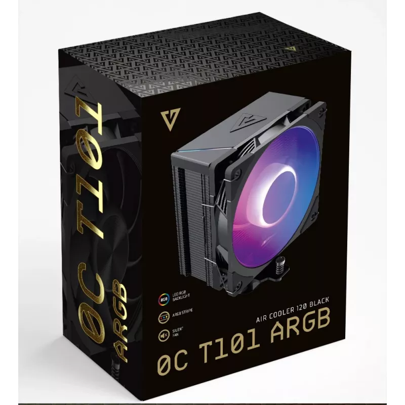 MODECOM Volcano 0C T101 ARGB processorkoeler 12 cm zwart