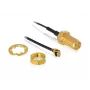 Coaxkabel DeLOCK 88824 0,35 m MHF (I-PEX) RF SMA zwart