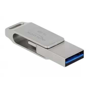 USB-stick DeLOCK 64 GB USB-C Type-A draaibaar metalen behuizing