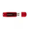 USB-flashdrive Intenso 128 GB USB Type-A 2.0 Rood Transparant