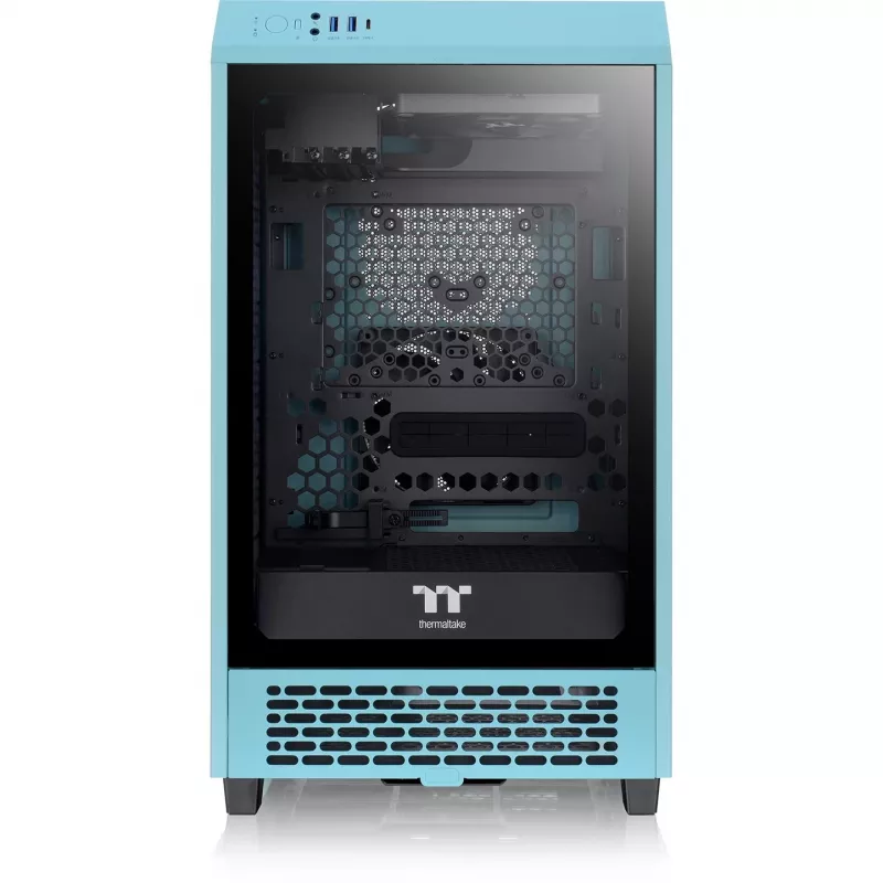 Thermaltake The Tower 200 turquoise gehard glas