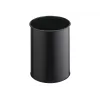 Afvalemmer rond polyester staal zwart robuust 330101