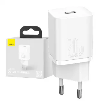 Baseus Super Si smartphone wit AC snelladen binnen