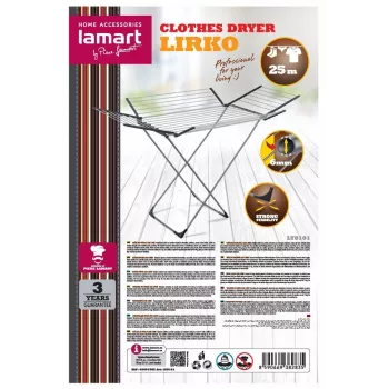 Wasrek LAMART LT8101 — 25 m drooglijn, licht en duurzaam