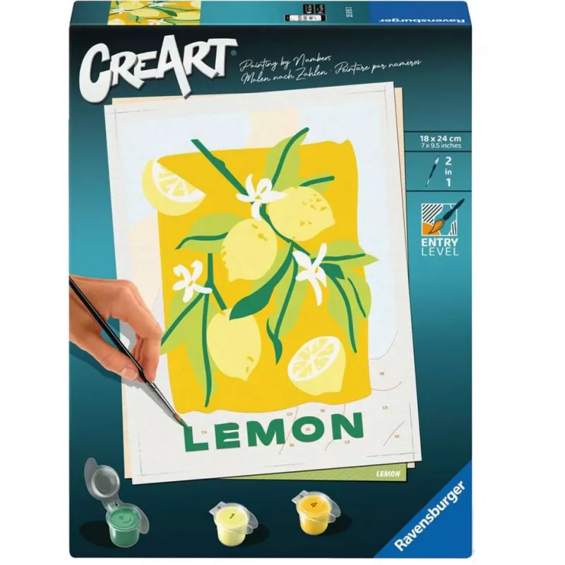 Ravensburger CreArt schilderset – Citroenen (design 25515) voor schilderprojecten op canvas