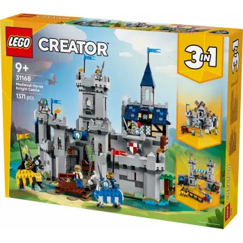 Constructiespeelgoed LEGO Creator 3-in-1 Middeleeuws ridderkasteel set 31168 — 1371 onderdelen, 6 minifiguren, vanaf 9 jaar
