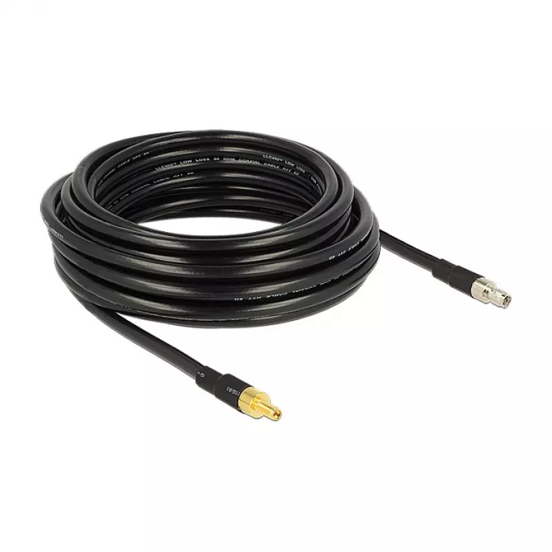 Coaxkabel DeLOCK 10m SMA/SMA CFD400 LLC400 zwart