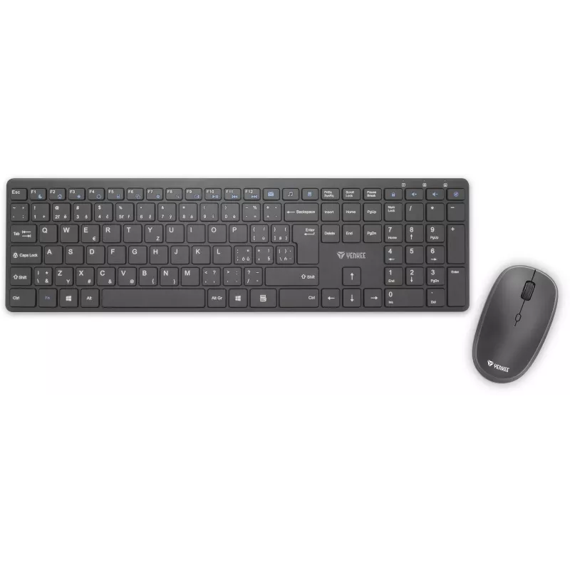 Draadloze toetsenbord-muis-set YENKEE YKB 2008CS — 2,4 GHz USB, compacte layout