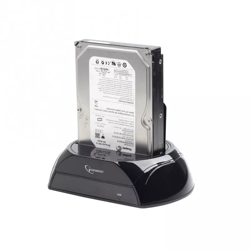 Gembird HD32-U3S-2 opslag-dockingstation zwart