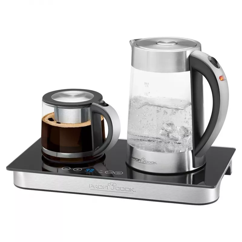 ProfiCook PC-TKS 1056 waterkoker 1,7 l zwart, rvs, transparant
