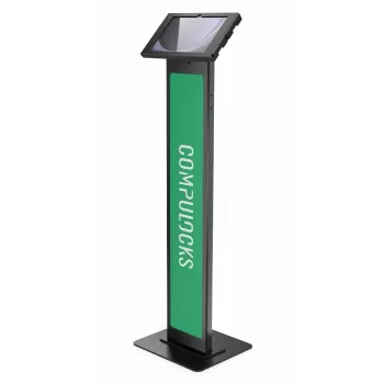 Compulocks Surface Pro 8-11 Apex behuizing brandable floor stand - standaard - voor tablet - branding mogelijk - vergrendelbaar - metalen frame - zwart