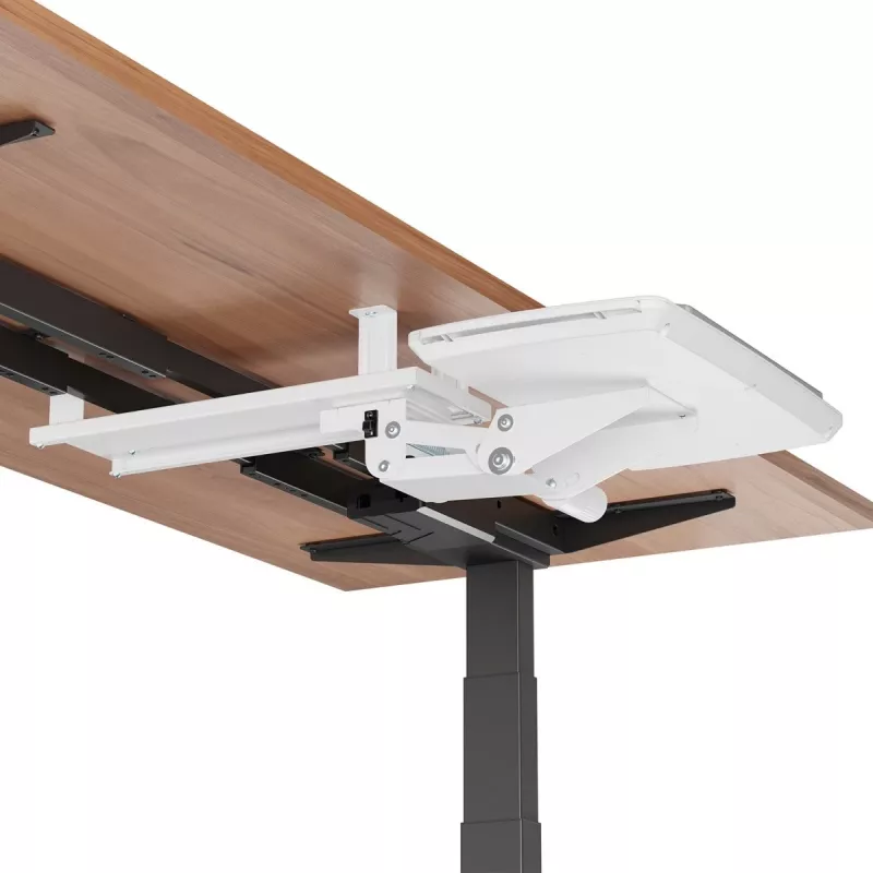 Toetsenbordhouder MACLEAN MC-156 W — verstelbaar plateau onder tafel, max. belasting 5 kg