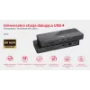 Dockingstation UNITEK D1079A USB4 bedraad zwart 100W Power Delivery
