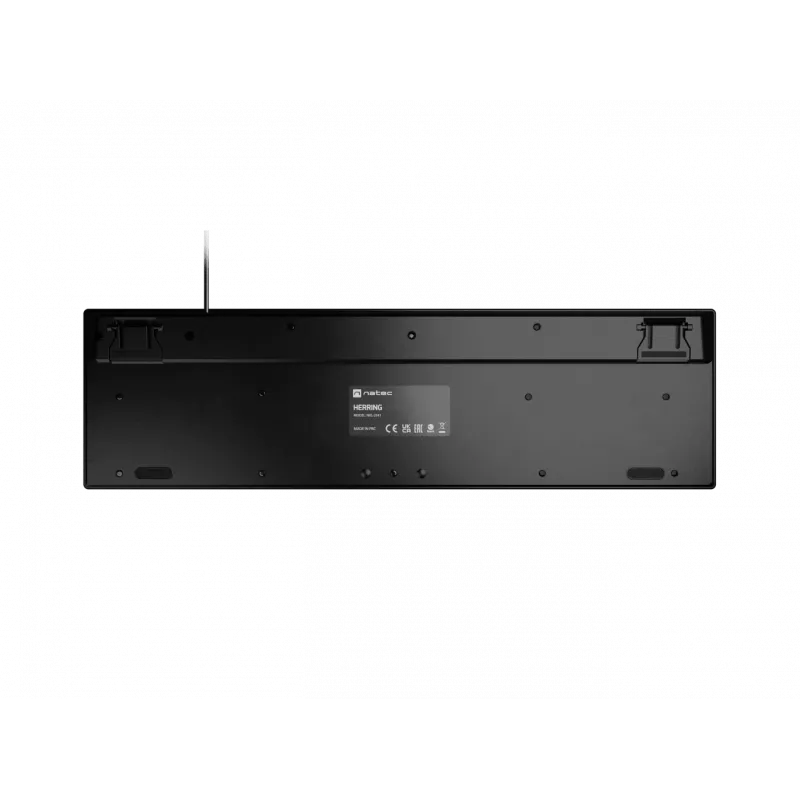 Bekabeld slank multimediatoetsenbord NATEC HERRING — zwart, low-profile-layout, multimediatoetsen