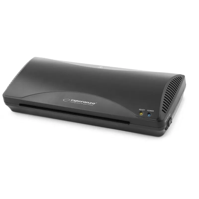 Koud-/heetlaminator ESPERANZA EFL001 — A4, max. breedte 24 cm, 80–125 µm folie, 250 mm/min, dikte 0,6 mm