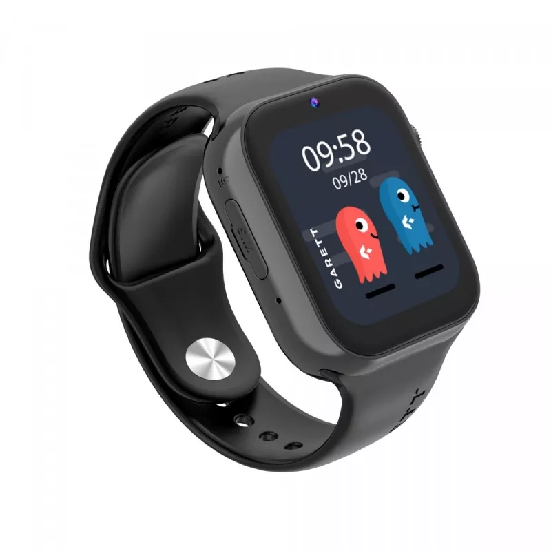 Slim kinderhorloge Garett Kids Twin 2 4G, 1,83" IPS, GPS, zwart