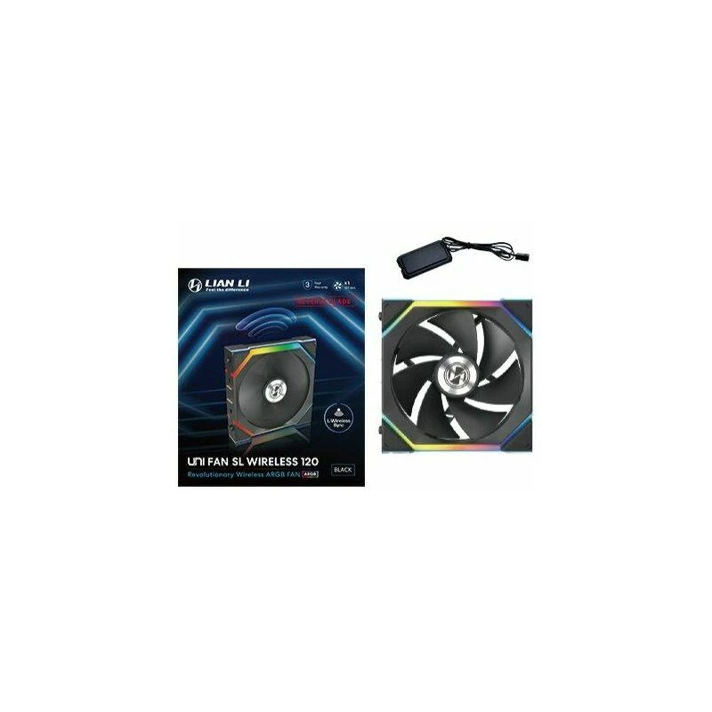 120mm Lian Li UNI FAN SL-INF Wireless ARGB PWM Reverse Blade, zwart