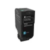 Lexmark 74C2HC0 Retour-tonercartridge, cyaan, hoge capaciteit, 12000 pagina's