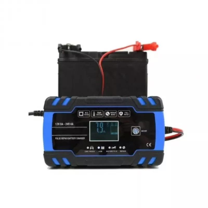 Extralink | Automatische oplader | voor 12/24V 8A batterij blauw