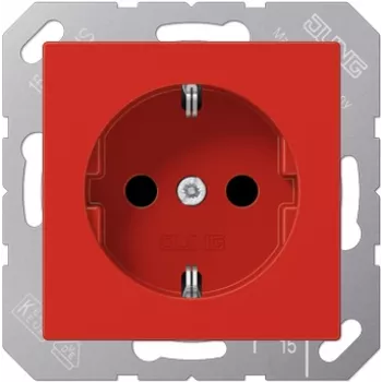 Inbouwdoos Jung A 1520 BF RT type F, rood – montagedoos voor inbouwstopcontacten