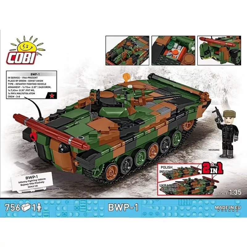 Blokset Cobi Armed Forces BWP-1 2630 — modelset van de Pools-Oekraïense amfibische infanteriegevechtsvoertuig