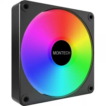 Montech GF120R V2 ARGB computercase-ventilatormodule 12 cm zwart 3 stuks