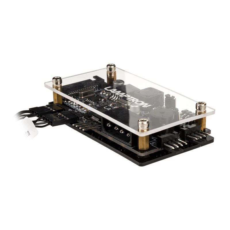 Lamptron TC20 PCI-ventilator- en RGB-LED-controller, zwart – in PCI-slot gemonteerde ventilator/LED-hub