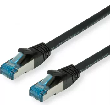 VALUE S/FTP PiMF patchkabel Cat.6A kl. EA zwart 0,15m - FTP - PIMF (21.99.1984)