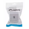 LANBERG opbouwdoos RJ-45 Cat6 OU6-0002-W wit, 2 bussen, 30×54×57 mm