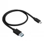 Akyga AK-USB-24 USB 3.1 kabel type A naar type C, 0,5 m, zwart