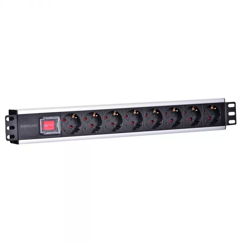 Stekkerdoos rackmount Intellinet 19 inch 8-voudig Duitse uitvoering