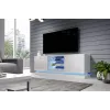 Cama Meble QIU 160 tv-kast, MDF, wit hoogglans