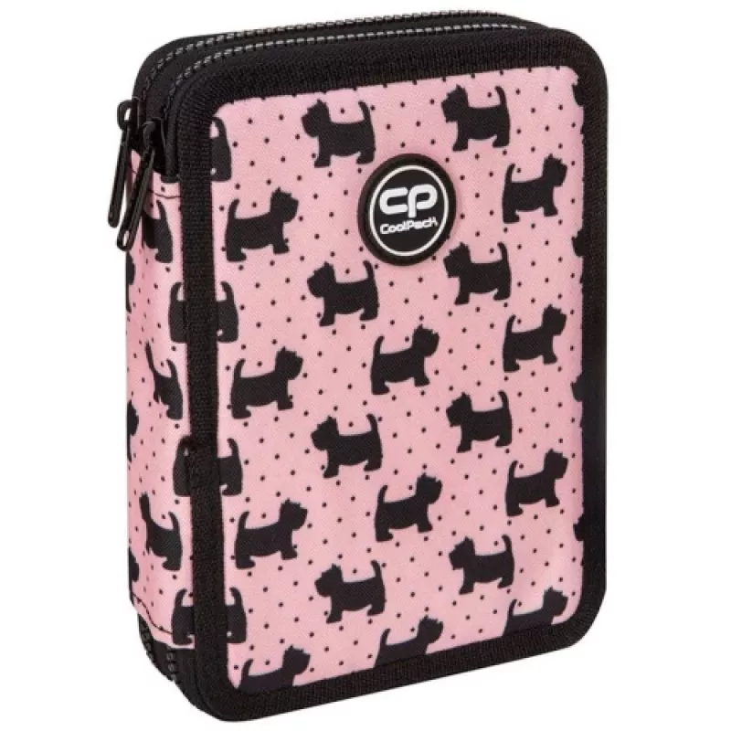 Dubbele school-etui met inhoud Coolpack Jumper XL Doggies