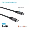 FIXED FIXDBM-CC12-GR USB-C naar USB-C magnetische gevlochten kabel, USB 2.0, 1,2 m, grijs
