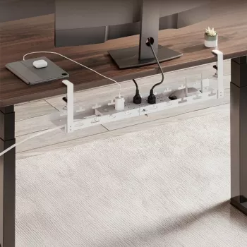 Maclean kabelorganizer onder het bureau, max. belasting 5 kg, max. 728 mm, wit, MC-103 W