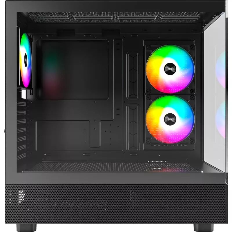 Montech XR midi-tower, gehard glas – zwart