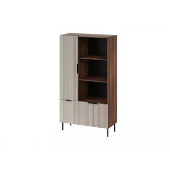 Boekenkast Cama Meble ALMERA Cama 4, notenhout/cashmere, 90×42×165 cm