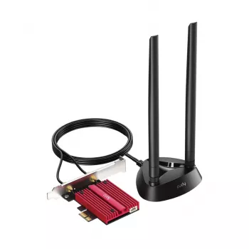 Interne WLAN Bluetooth-netwerkkaart Cudy WE9300S PCIe, Wi‑Fi 7 (802.11be) tri‑band 2.4/5/6 GHz, 5765 Mbit/s, Bluetooth 5.4, externe 2x2 antenne