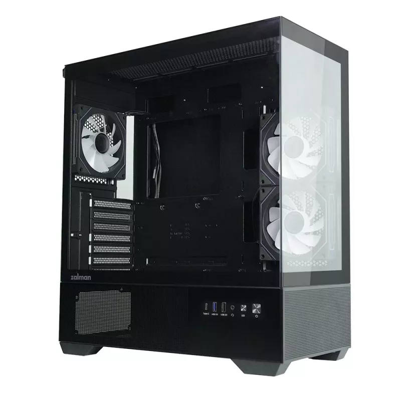 PC-behuizing CHRONIX V2 mid tower ARGB ventilator x3 zwart